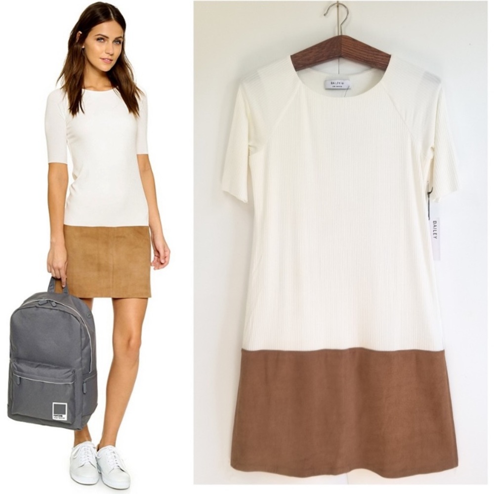 Bailey44 Stone Desert Cream Top Camel Suede Skirt
